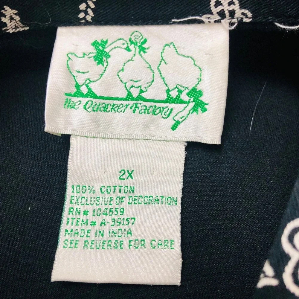 Y2K Quacker Factory Hand Bead Bandana Jacket Embellish Artsy Western Womens 2X‎